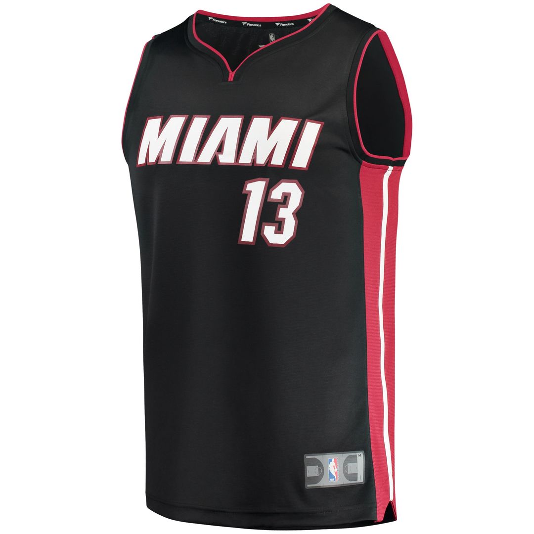 Miami Heat Bam Adebayo Fanatics Fast Break Replica Player Jersey - Icon Edition - Black