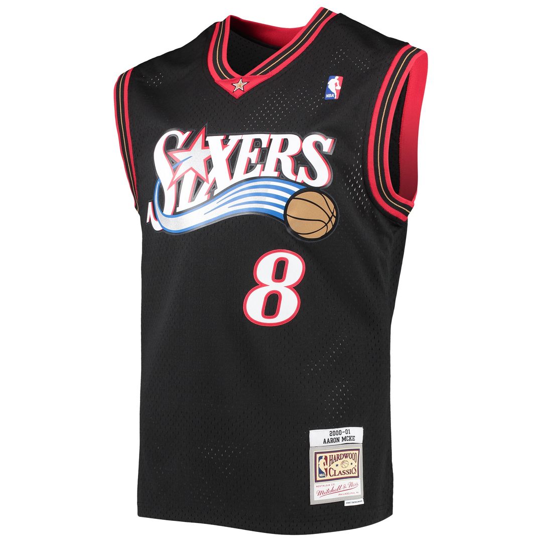 Philadelphia 76ers Aaron McKie Mitchell & Ness Hardwood Classics Swingman Jersey - Black