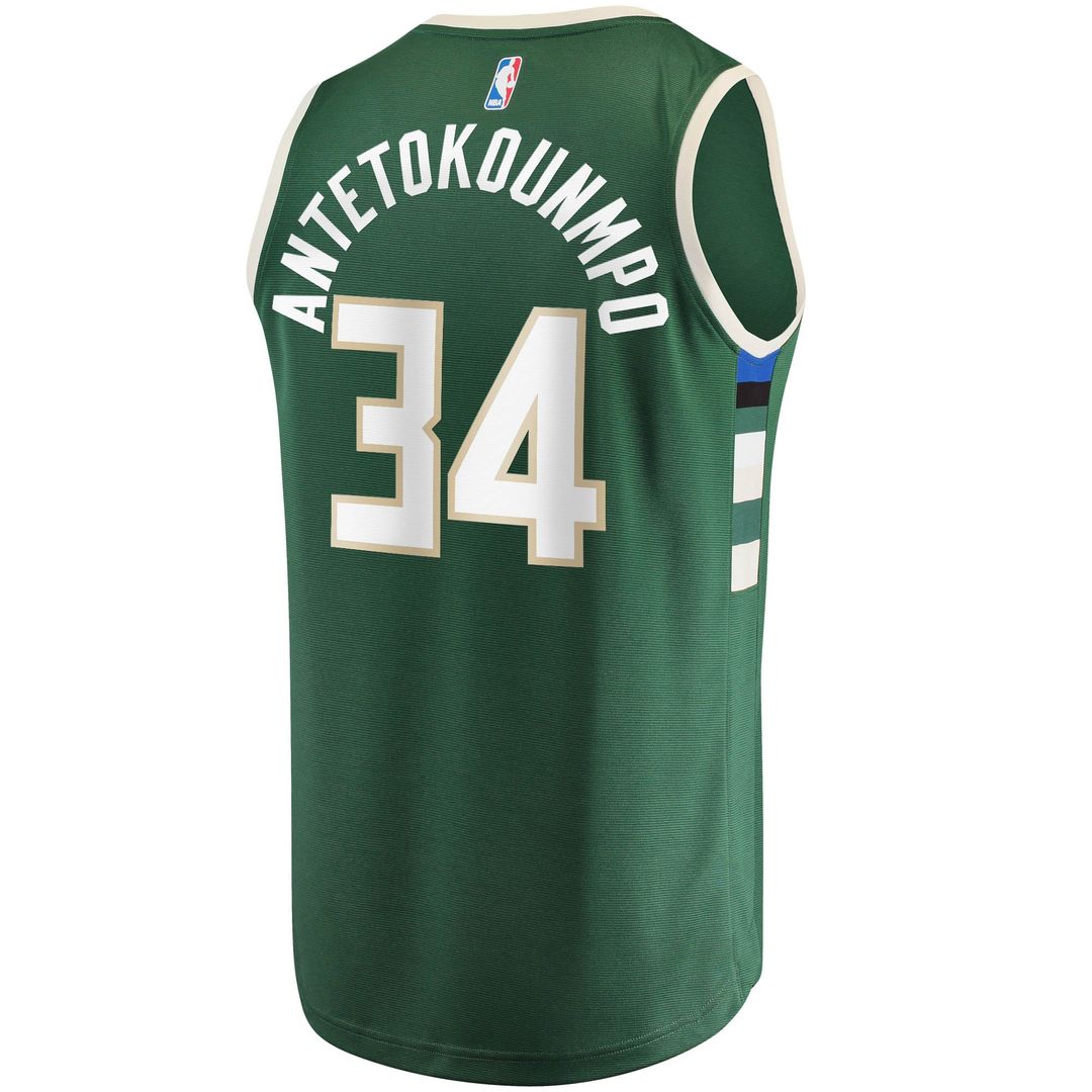 Milwaukee Bucks Giannis Antetokounmpo Fanatics Big & Tall Fast Break Player Jersey - Hunter Green - Icon Edition