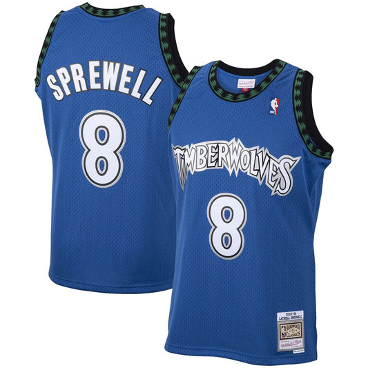 Minnesota Timberwolves Latrell Sprewell Mitchell & Ness 2003/04 Hardwood Classics Swingman Jersey - Blue