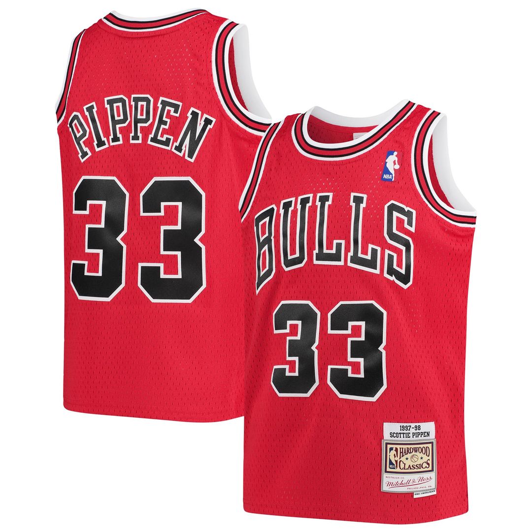 Chicago Bulls Scottie Pippen Mitchell & Ness Youth Hardwood Classics Swingman Throwback Jersey - Black