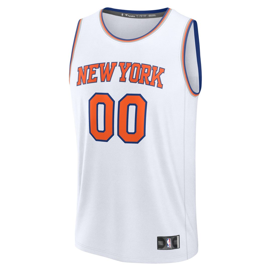 New York Knicks Fanatics Youth Fast Break Custom Replica Jersey - Blue - Icon Edition