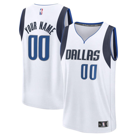 Dallas Mavericks Fanatics Fast Break Custom Jersey - Association Edition - White