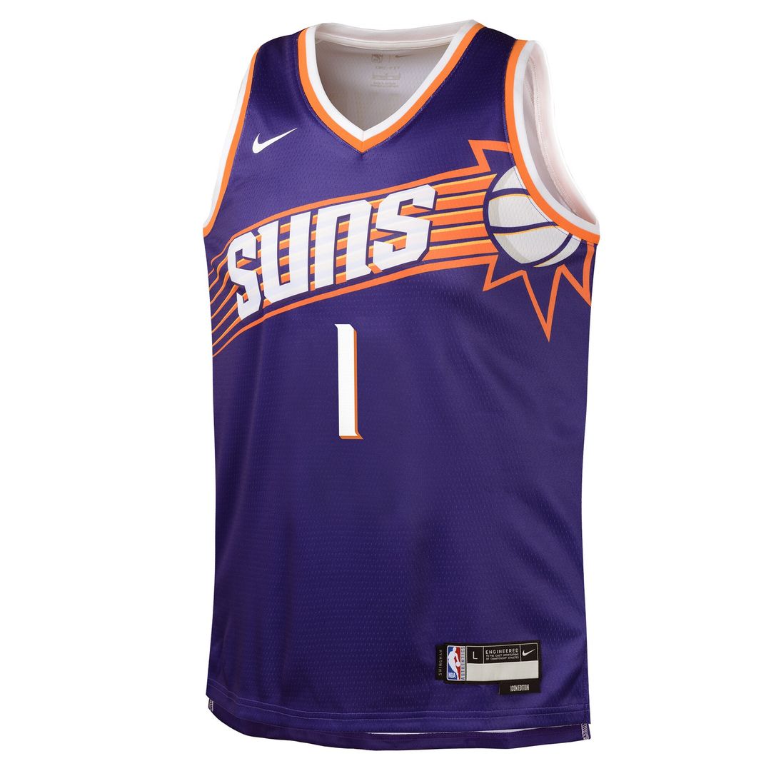 Phoenix Suns Devin Booker Nike Youth Swingman Jersey - Icon Edition - Purple