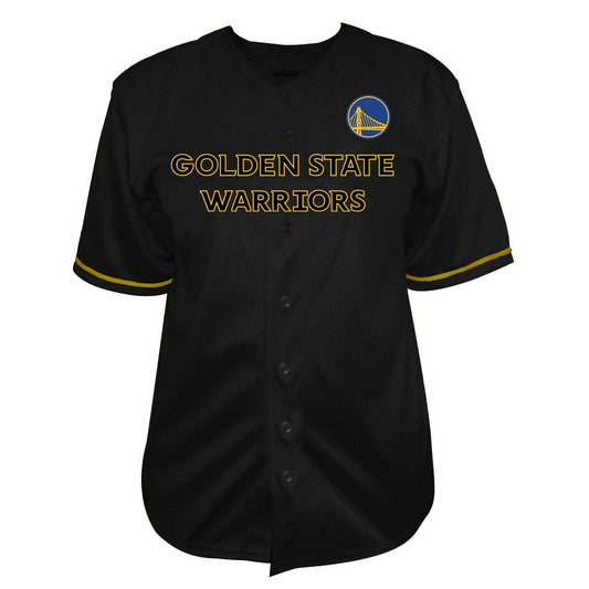 Golden State Warriors Fanatics Big & Tall Pop Full - Button Jersey - Black