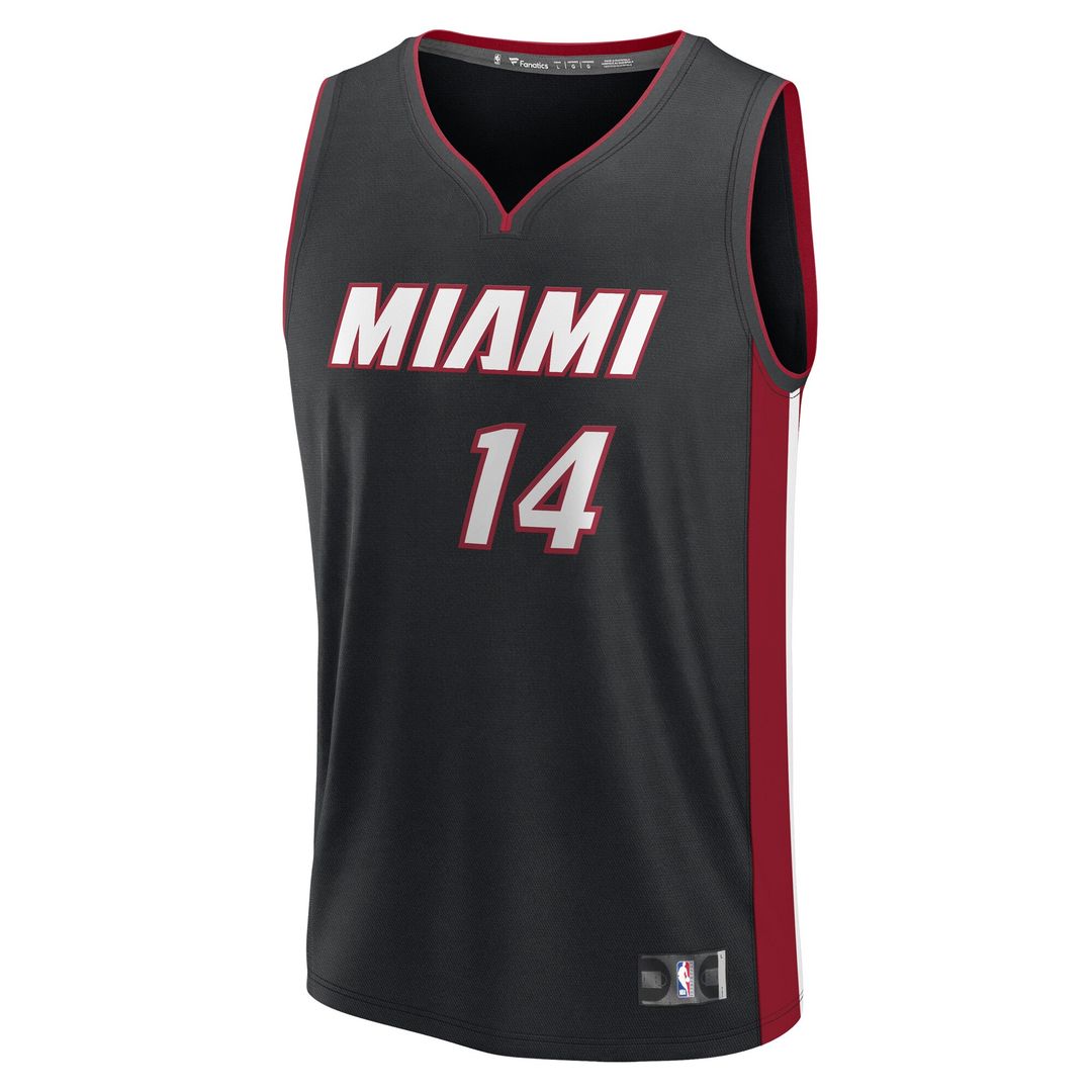 Miami Heat Tyler Herro Fanatics Fast Break Replica Player Jersey - Black - Icon Edition