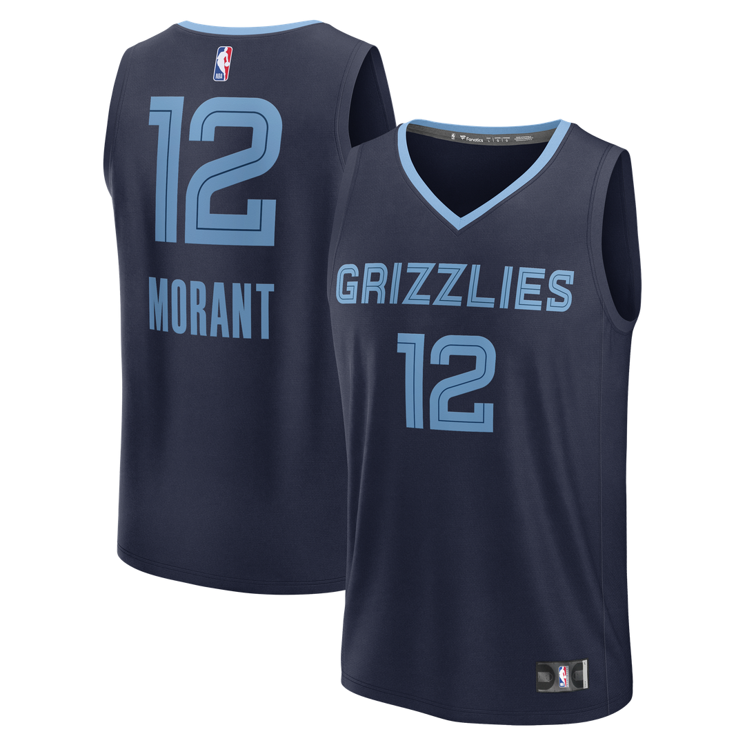 Memphis Grizzlies Ja Morant Fanatics Fast Break Replica Player Jersey - Icon Edition - Navy