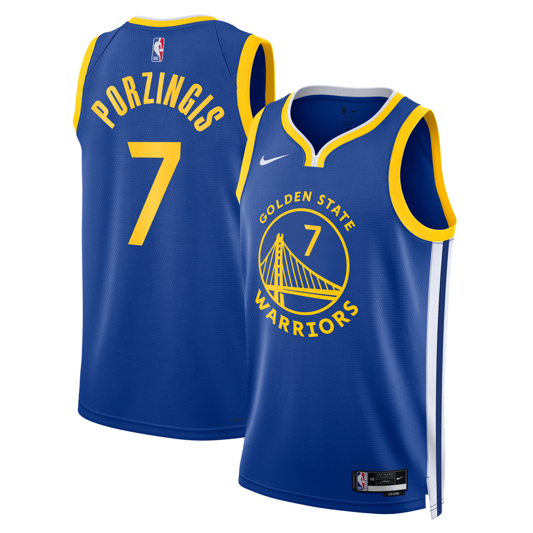 Golden State Warriors Kristaps Porziņģis Nike Unisex Swingman Jersey - Icon Edition - Royal