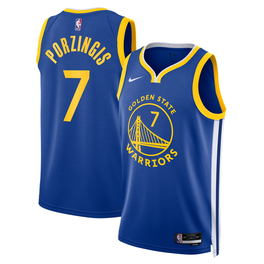 Golden State Warriors Kristaps Porziņģis Nike Unisex Swingman Jersey - Icon Edition - Royal