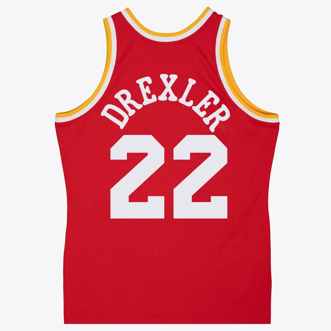 Houston Rockets Clyde Drexler Mitchell & Ness 1994/95 Swingman Jersey - Red