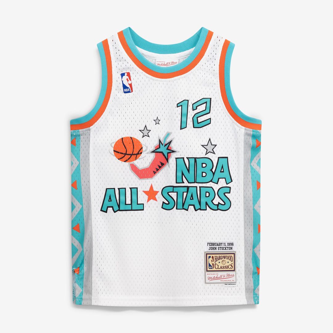 John Stockton 1996 NBA All - Star Game Mitchell & Ness Youth Hardwood Classics Swingman Jersey - White