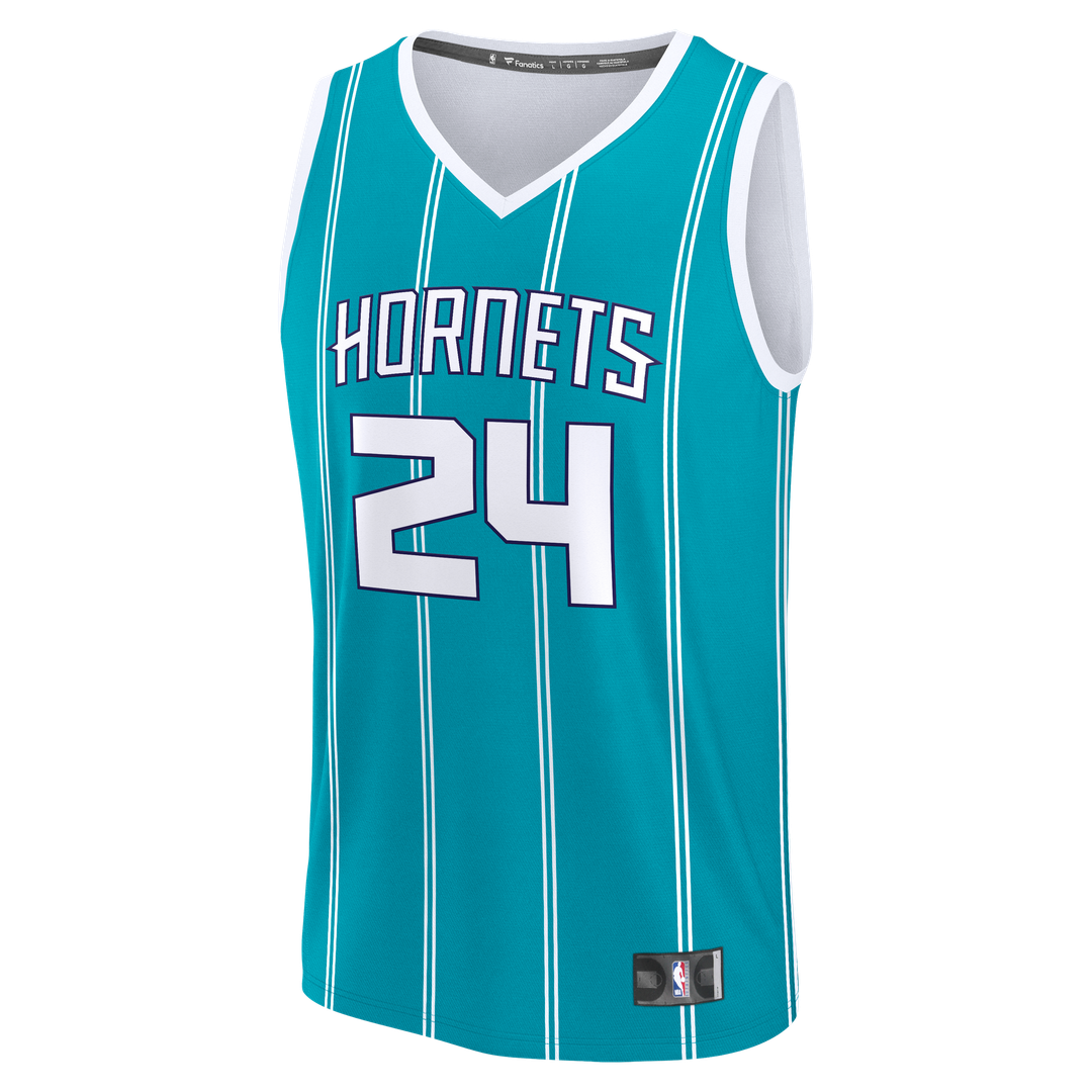 Charlotte Hornets Brandon Miller Fanatics Youth Fast Break Replica Jersey - Teal - Icon Edition