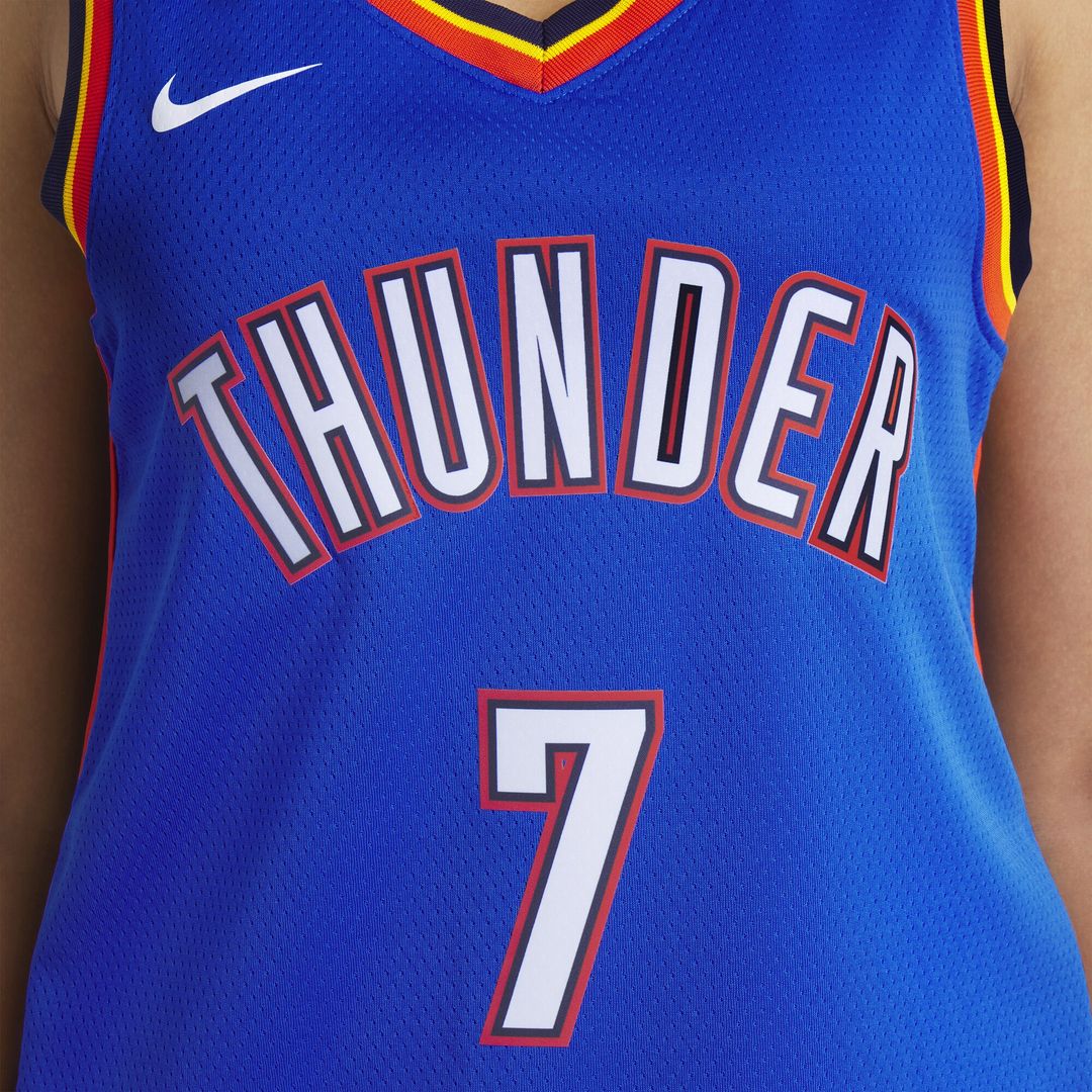 Oklahoma City Thunder Chet Holmgren Nike Unisex 2022 NBA Draft First Round Pick Player Swingman Jersey - Icon Edition - Blue