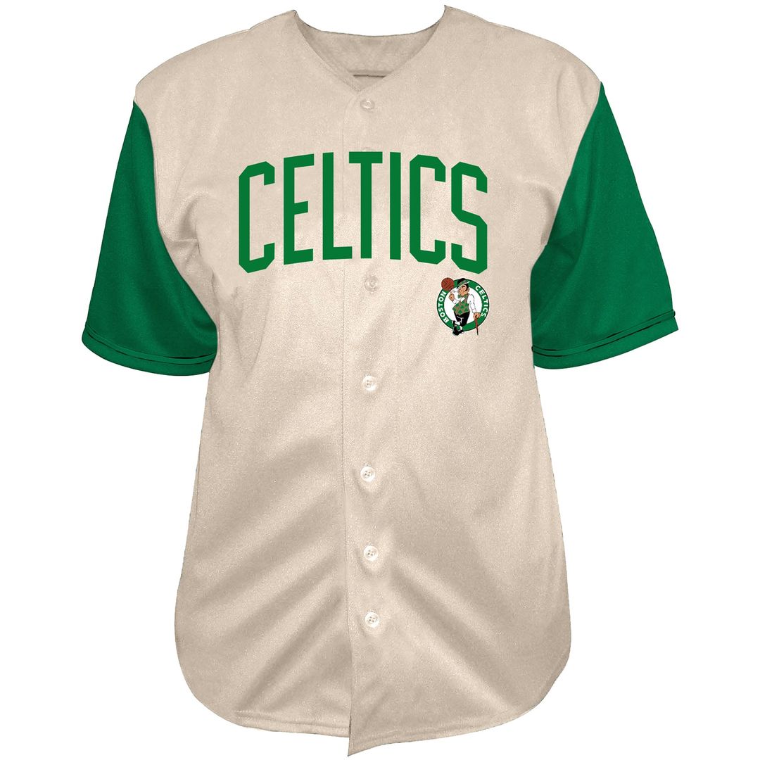 Boston Celtics Jayson Tatum Fanatics Baseball Jersey - Cream