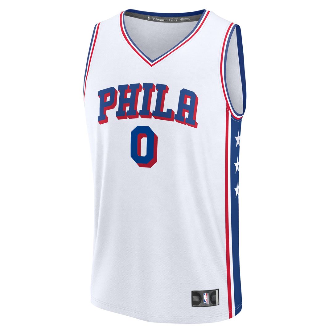 Philadelphia 76ers Tyrese Maxey Fanatics Fast Break Replica Player Jersey - Association Edition - White