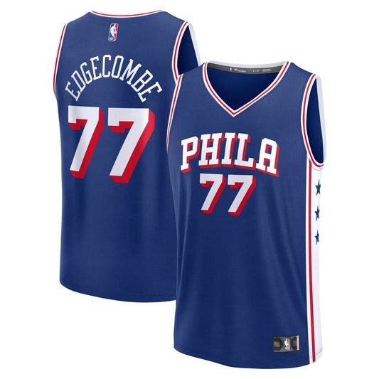 Philadelphia 76ers V. J. Edgecombe Fanatics 2025 NBA Draft First Round Pick Fast Break Replica Jersey - Icon Edition - Royal