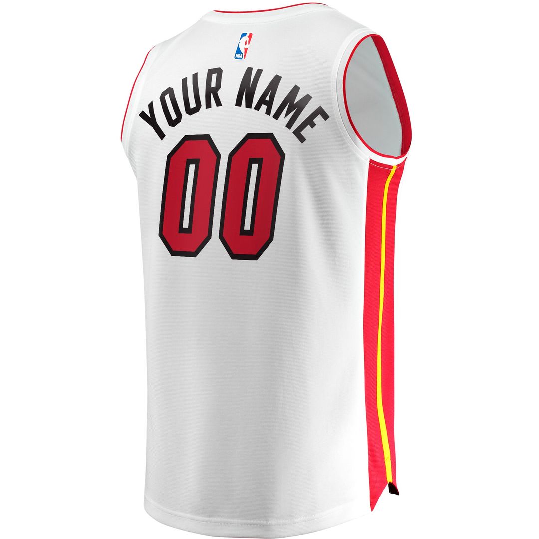 Miami Heat Fanatics Youth Fast Break Custom Replica Jersey - White - Association Edition