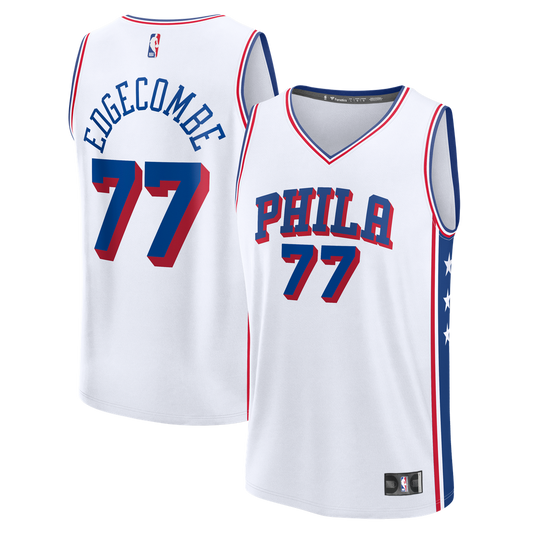 Philadelphia 76ers VJ Edgecombe Fanatics Fast Break Replica Jersey - White - Association Edition