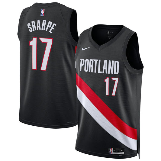 Portland Trail Blazers Shaedon Sharpe Nike Unisex Swingman Jersey - Icon Edition - Black
