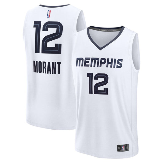 Memphis Grizzlies Ja Morant Fanatics Fast Break Replica Player Jersey - Association Edition - White