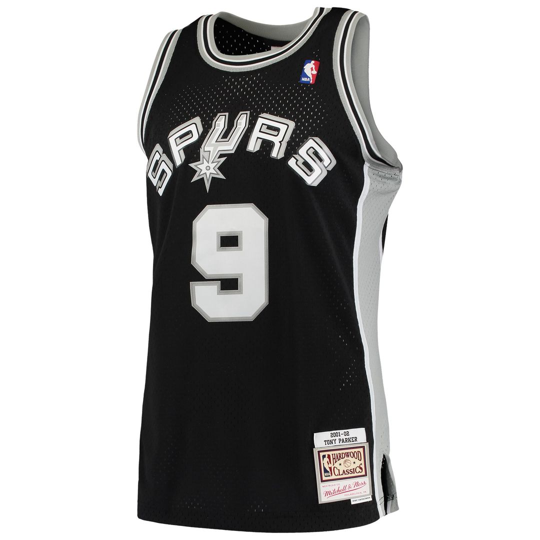 San Antonio Spurs Tony Parker Mitchell & Ness Hardwood Classics Swingman Jersey - Black