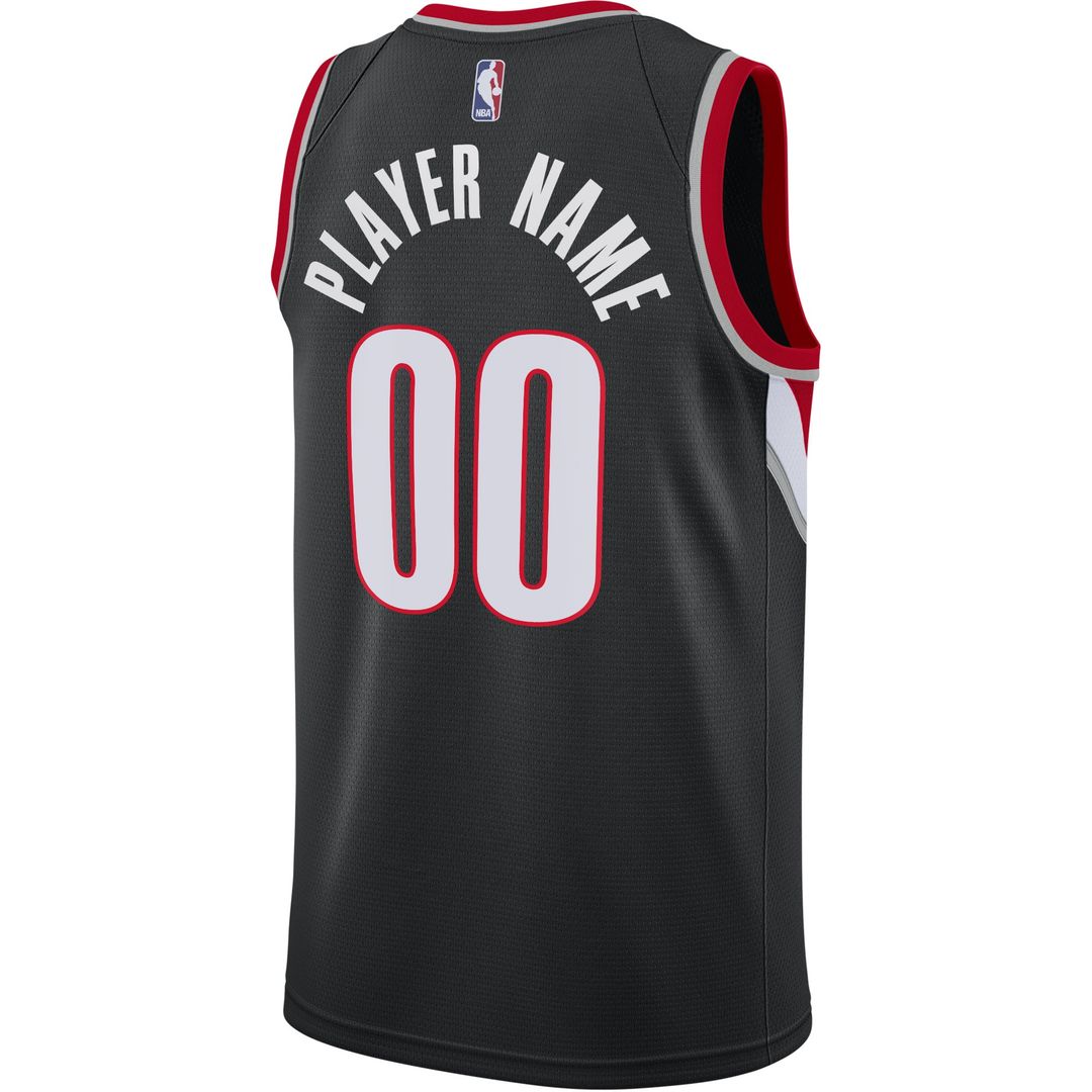 Portland Trail Blazers Nike 2020/21 Swingman Custom Jersey - Icon Edition - Black