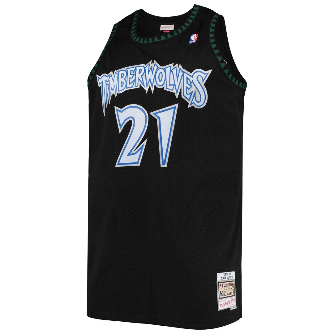 Minnesota Timberwolves Kevin Garnett Mitchell & Ness 1997/98 Big & Tall Hardwood Classics Swingman Jersey - Black