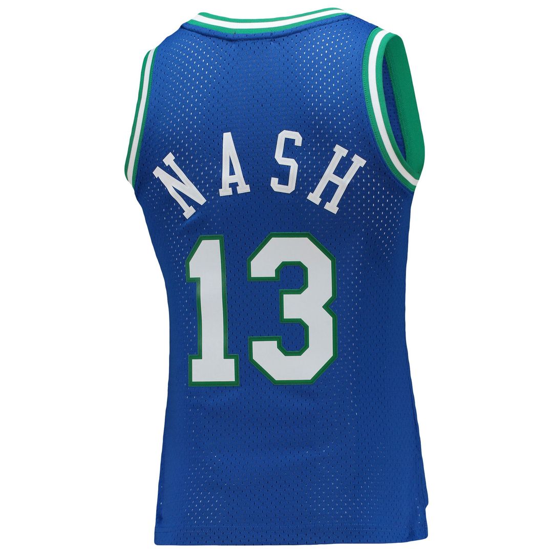 Dallas Mavericks Steve Nash Mitchell & Ness Women's 1998/99 Hardwood Classics Swingman Jersey - Blue