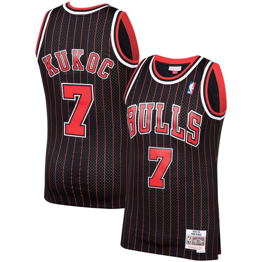 Chicago Bulls Toni Kukoc Mitchell & Ness 1995/96 Hardwood Classics Swingman Jersey - Black