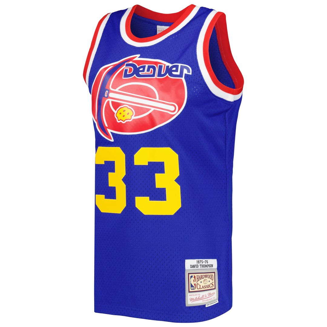 Denver Nuggets David Thompson Mitchell & Ness Hardwood Classics 1975/76 Swingman Jersey - Royal