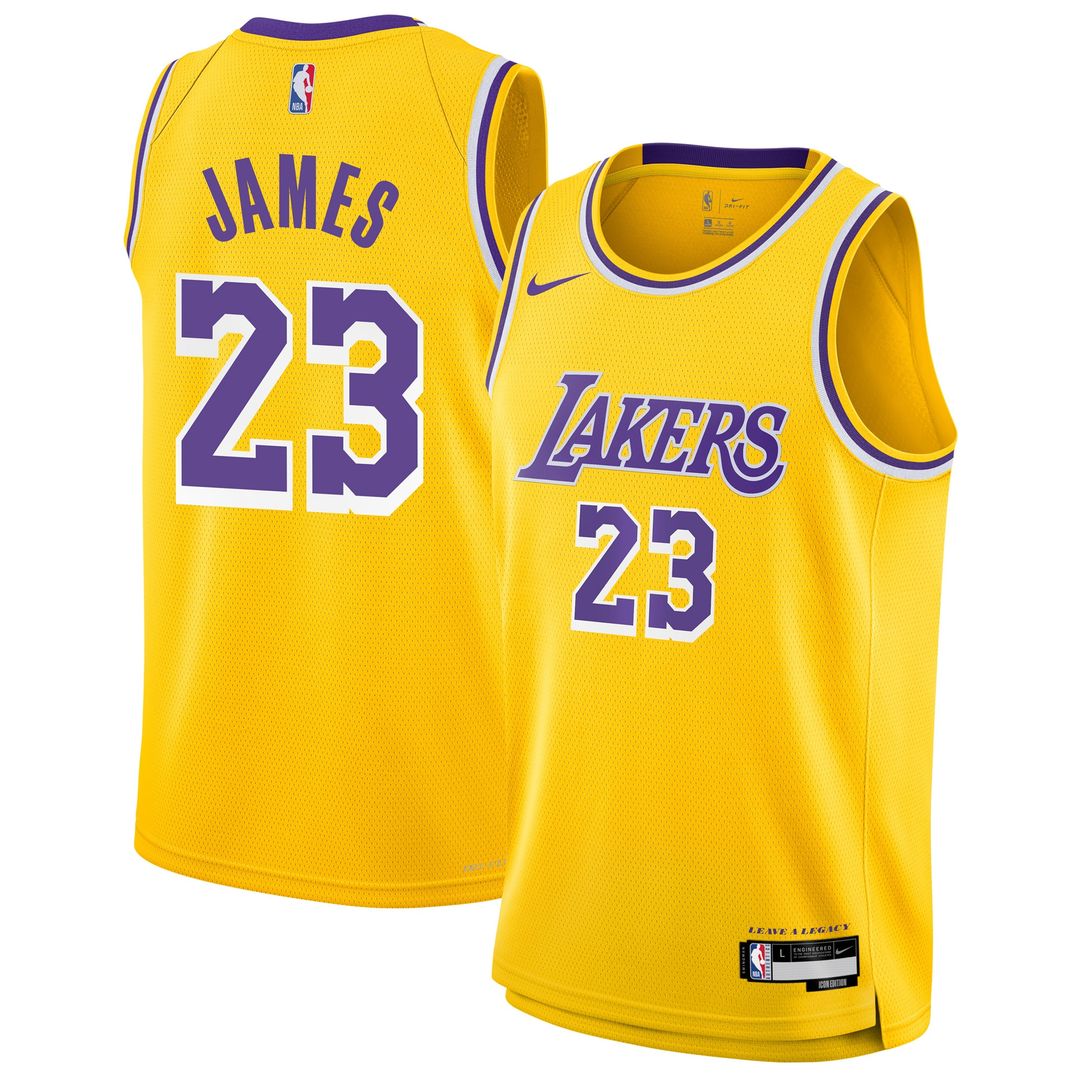 Los Angeles Lakers LeBron James Nike Youth Swingman Jersey - Icon Edition - Gold