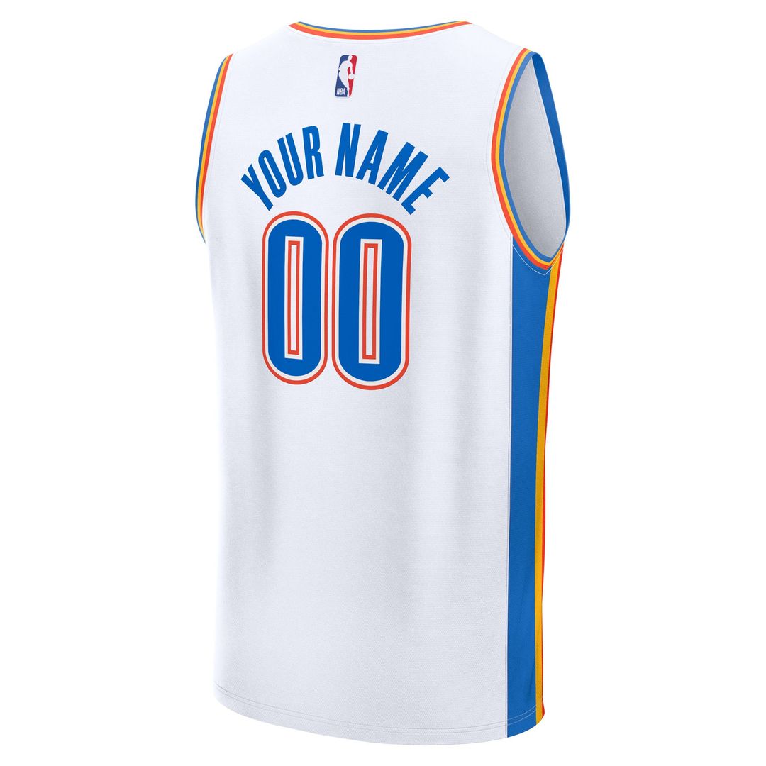 Oklahoma City Thunder Fanatics Fast Break Custom Jersey - Association Edition - White