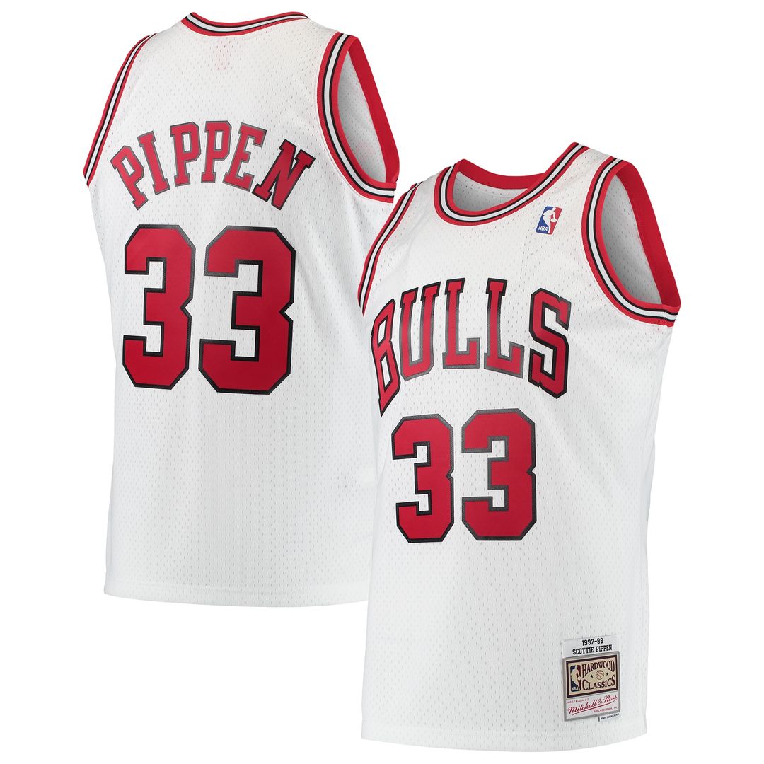 Chicago Bulls Scottie Pippen Mitchell & Ness Hardwood Classics Swingman Jersey - White