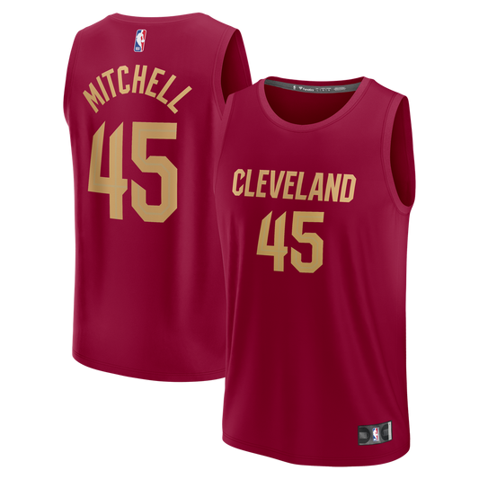 Cleveland Cavaliers Donovan Mitchell Fanatics Fast Break Replica Jersey - Icon Edition - Wine