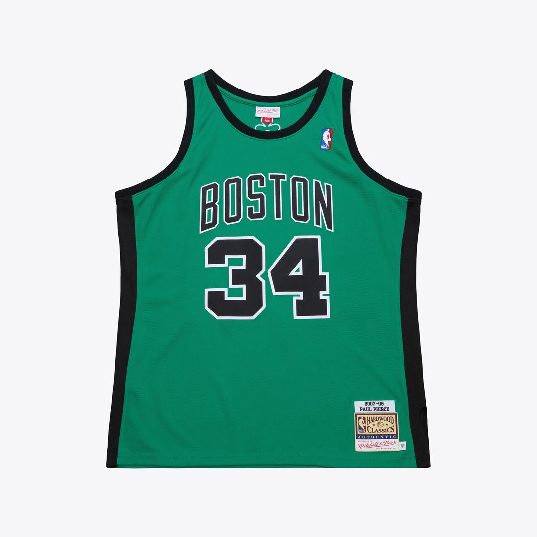 Boston Celtics Paul Pierce Mitchell & Ness 2007 - 08 Hardwood Classics Authentic Jersey - Kelly Green
