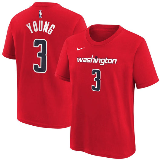 Washington Wizards Trae Young Nike Youth 2026 Name & Number T - Shirt - Red