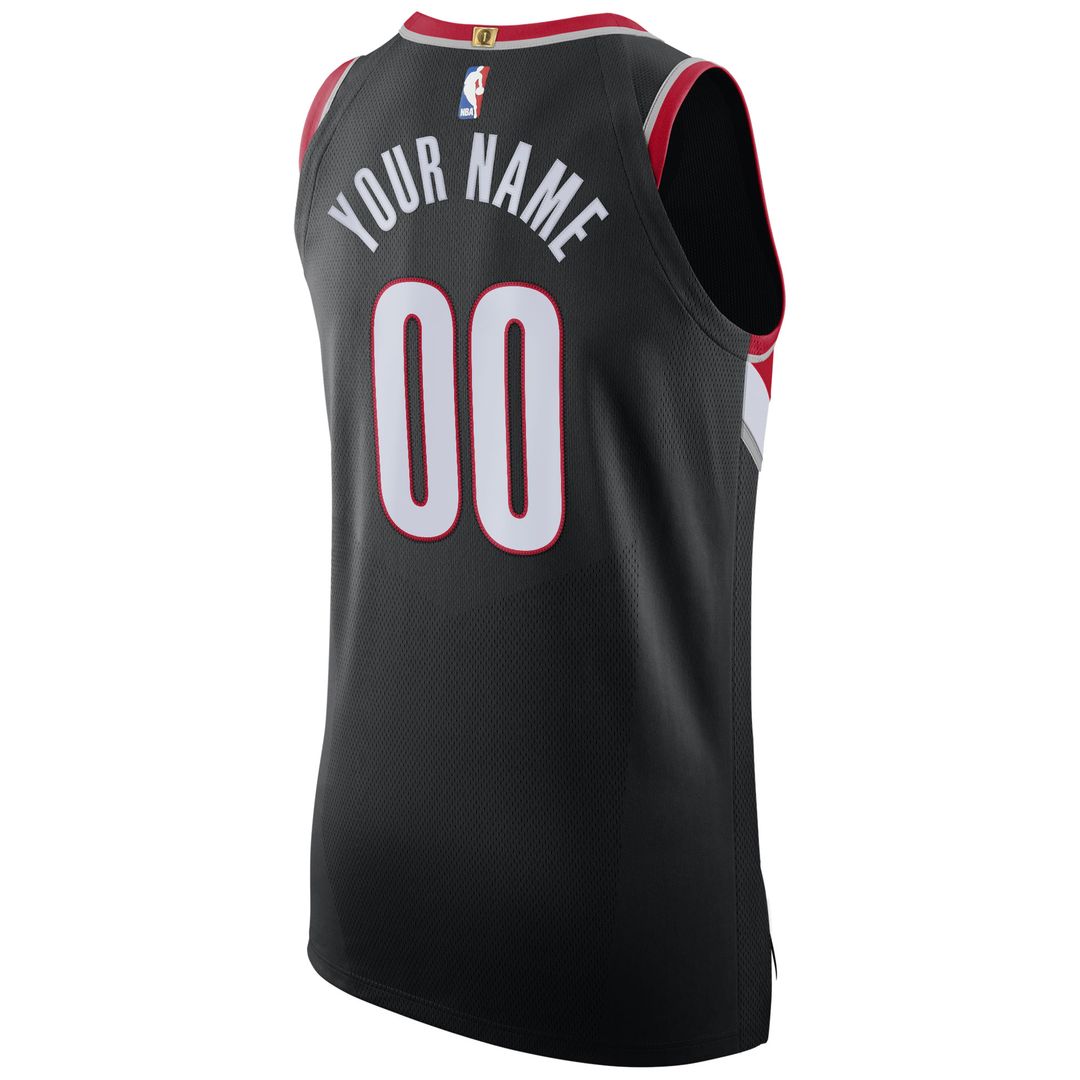 Portland Trail Blazers Nike 2020/21 Authentic Custom Jersey Black - Icon Edition