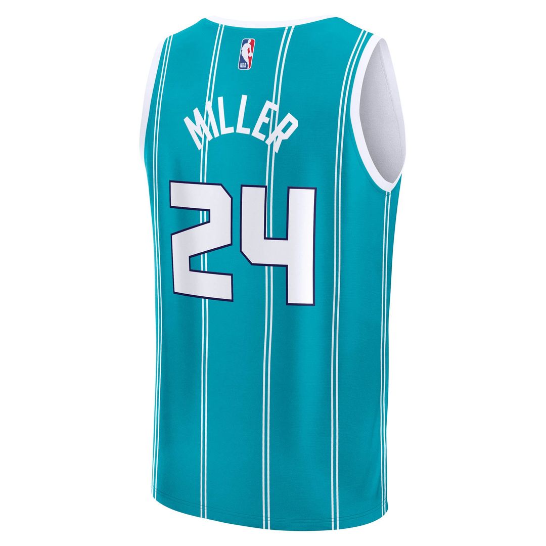Charlotte Hornets Brandon Miller Fanatics Fast Break Replica Jersey - Icon Edition - Teal