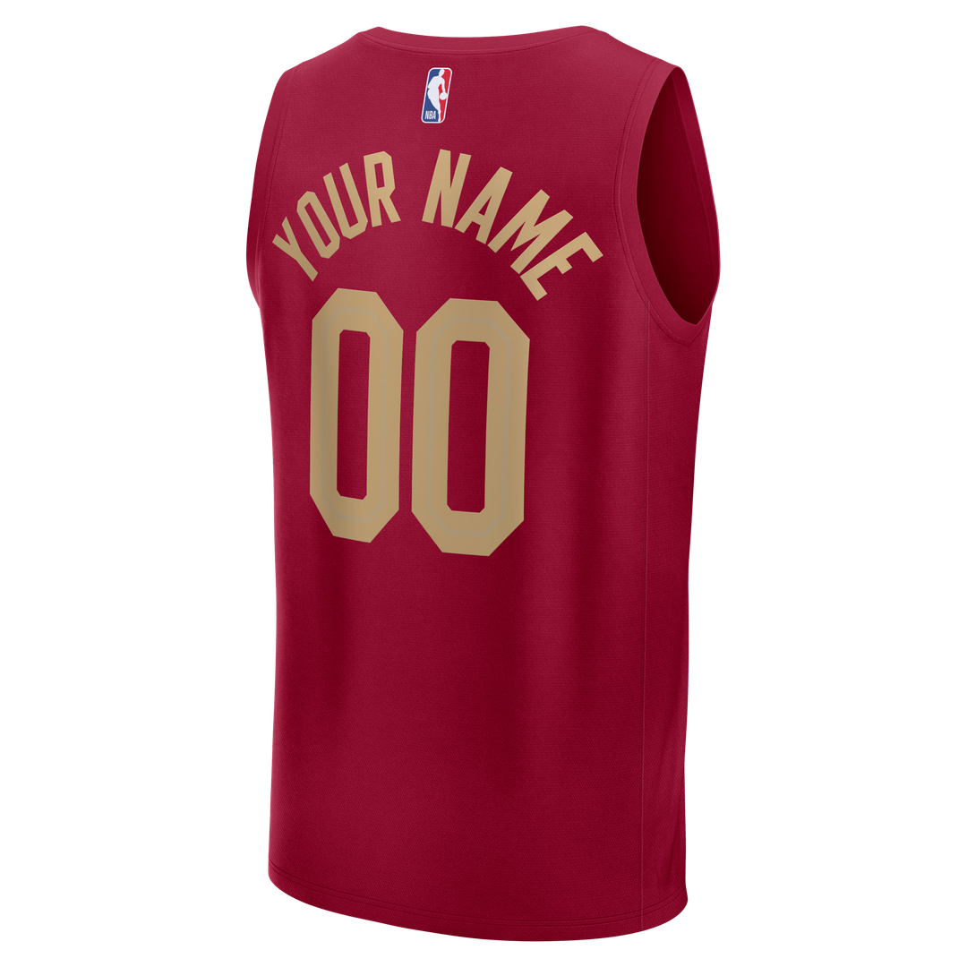 Cleveland Cavaliers Fanatics Youth Fast Break Custom Jersey - Statement Edition - Black