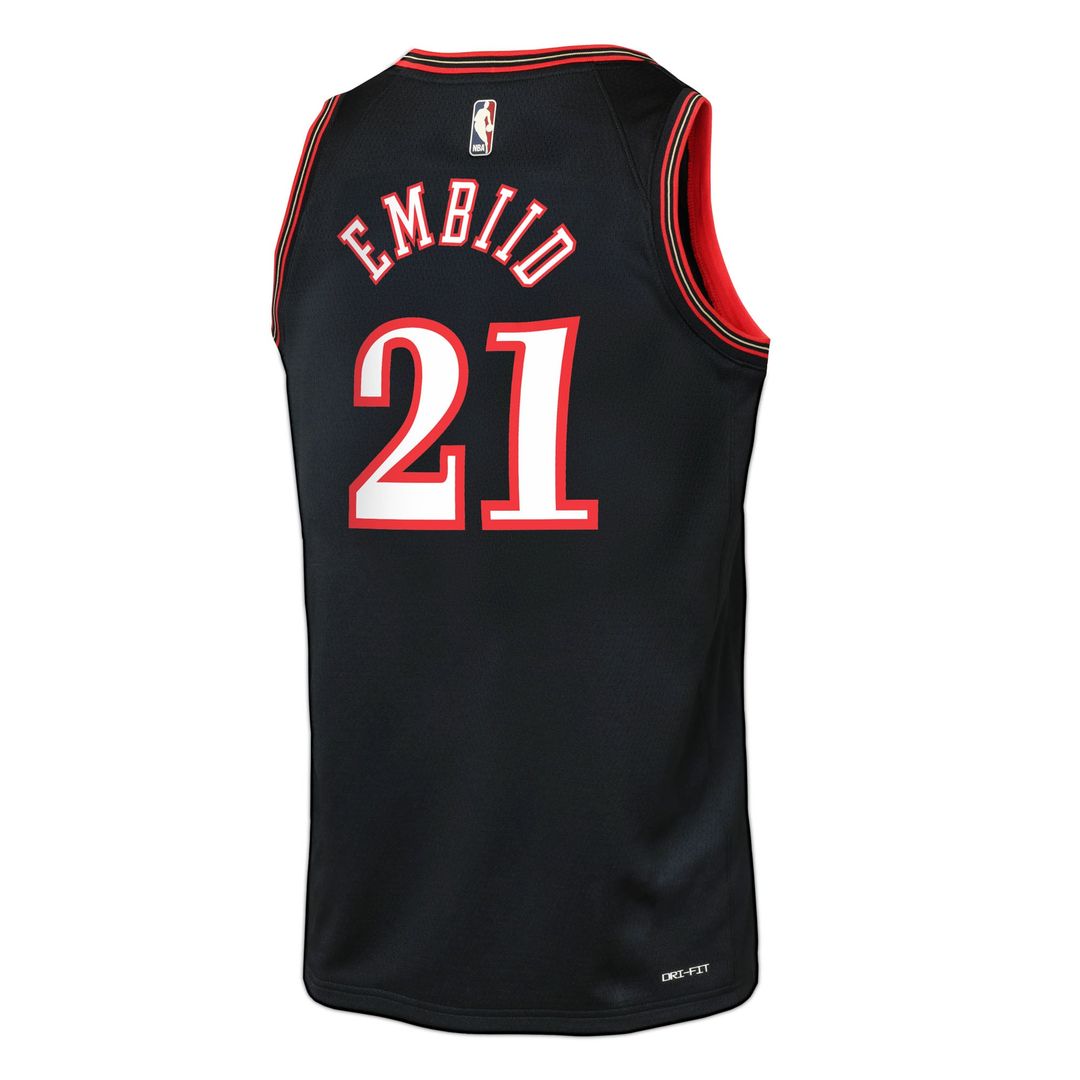 Philadelphia 76ers Joel Embiid Nike Youth Swingman Jersey - Classic Edition - Black