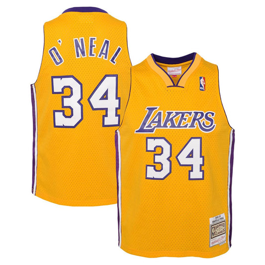 Los Angeles Lakers Shaquille O'Neal Mitchell & Ness Youth 1999/00 Hardwood Classics Swingman Jersey - Gold