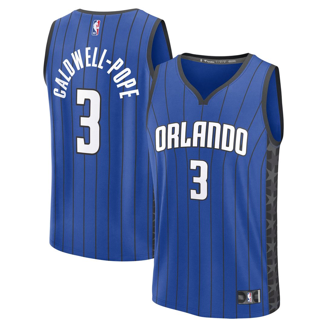 Orlando Magic Kentavious Caldwell - Pope Fanatics Youth Fast Break Player Jersey - Statement Edition - Blue