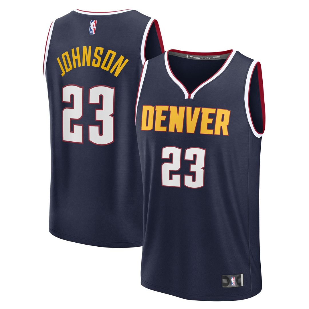 Denver Nuggets Cameron Johnson Fanatics Fast Break Replica Jersey - Navy - Icon Edition