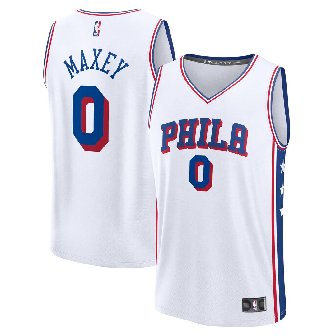 Philadelphia 76ers Tyrese Maxey Fanatics Fast Break Replica Player Jersey - Association Edition - White