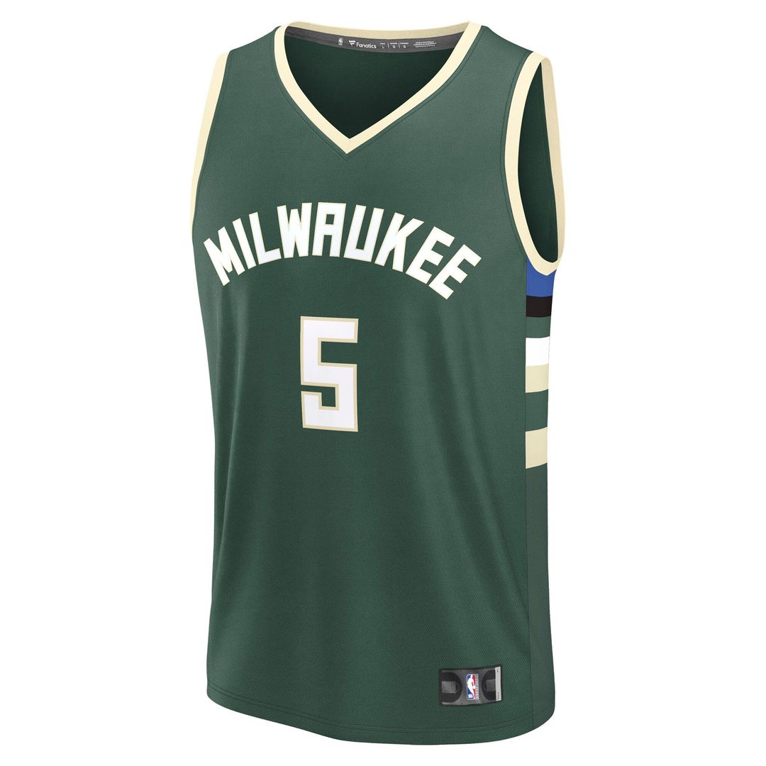 Milwaukee Bucks Gary Trent Jr. Fanatics Fast Break Replica Player Jersey - Icon Edition - Hunter Green