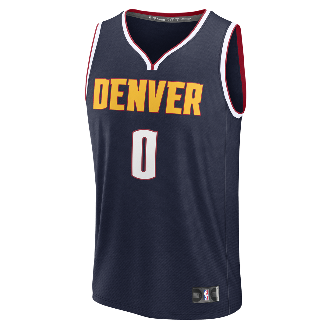 Denver Nuggets Christian Braun Fanatics Fast Break Replica Jersey - Icon Edition - Navy
