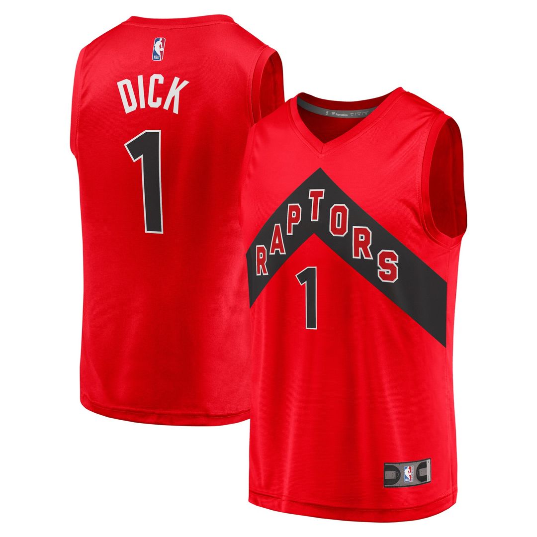 Toronto Raptors Gradey Dick Fanatics Fast Break Player Jersey - Icon Edition - Red