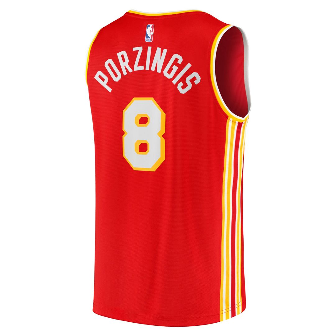 Atlanta Hawks Kristaps Porziņģis Fanatics Fast Break Replica Jersey - Red - Icon Edition