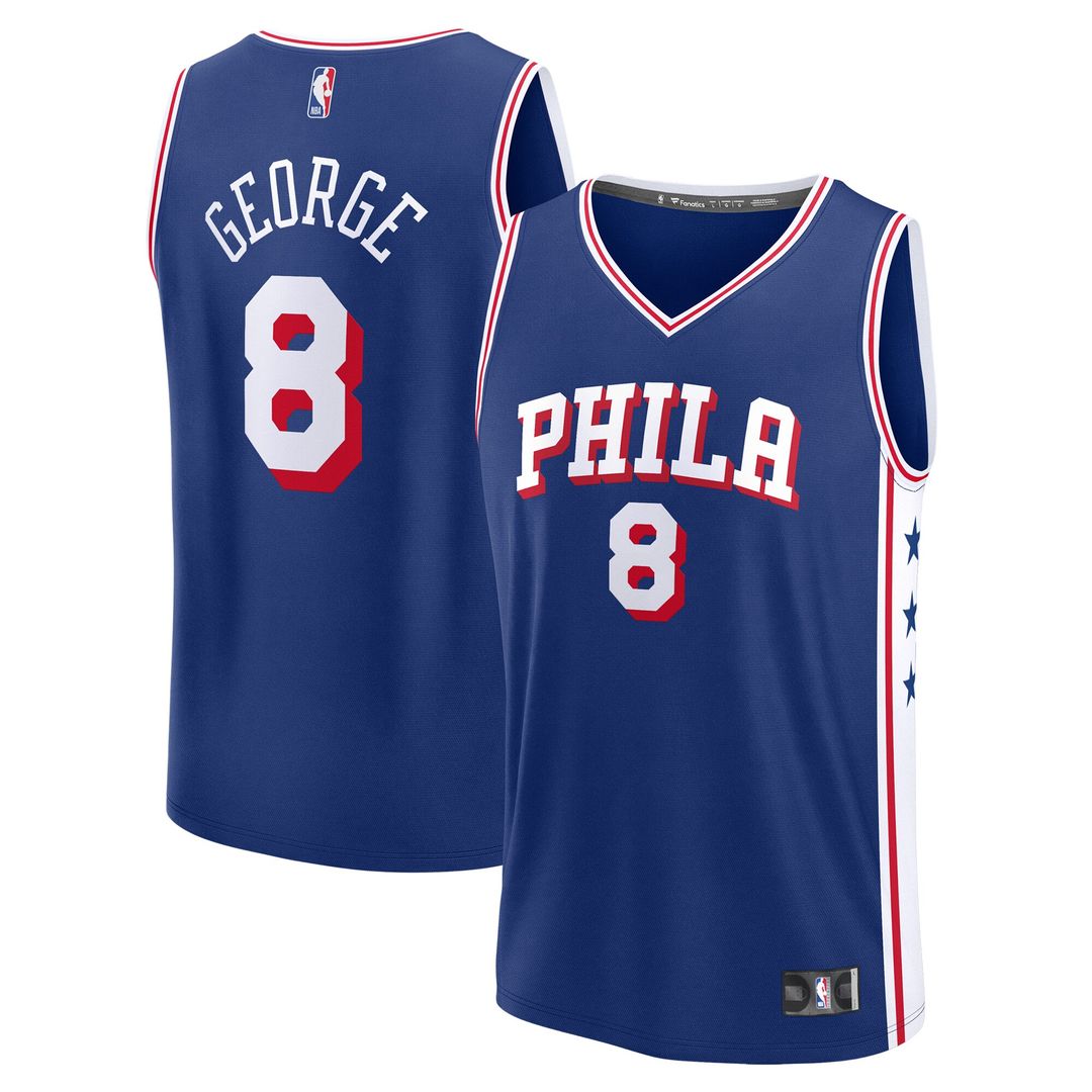 Philadelphia 76ers Paul George Fanatics Youth Fast Break Replica Player Jersey - Icon Edition - Royal