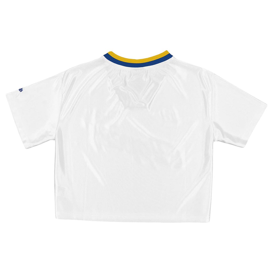 Golden State Warriors New Era Women's Sport Classics Capsule Boxy Cropped Fashion Jersey - White